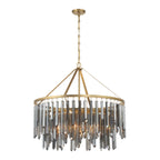 Gemma 32'' Modern Gold Chandelier Black 32"W x 30.75"H x 32"D