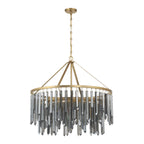 Gemma 32'' Modern Gold Chandelier Black 32"W x 30.75"H x 32"D