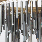 Gemma 32'' Modern Gold Chandelier Black 32"W x 30.75"H x 32"D