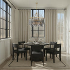 Gemma 32'' Modern Gold Chandelier Black 32"W x 30.75"H x 32"D