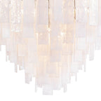 Glacier 31" Wide Nickel Glass Cascade 16-Light Chandelier