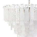 Glacier 31" Wide Nickel Glass Cascade 16-Light Chandelier