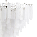 Glacier 31" Wide Nickel Glass Cascade 16-Light Chandelier