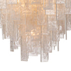 Glacier 31" Wide Polished Brass Glass 16-Light Chandelier