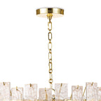Glacier 31" Wide Polished Brass Glass 16-Light Chandelier