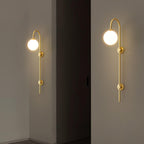Globe Brass Vertical Wall Sconce