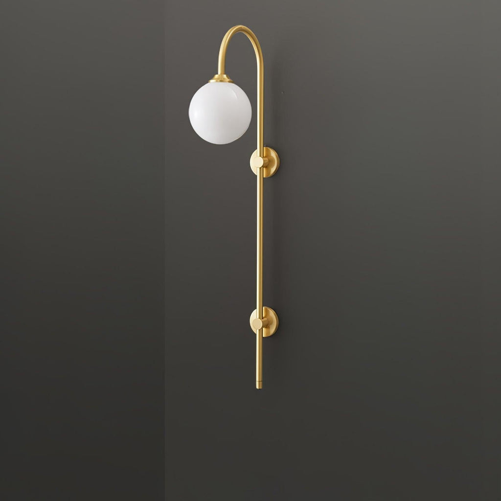 Globe Brass Vertical Wall Sconce