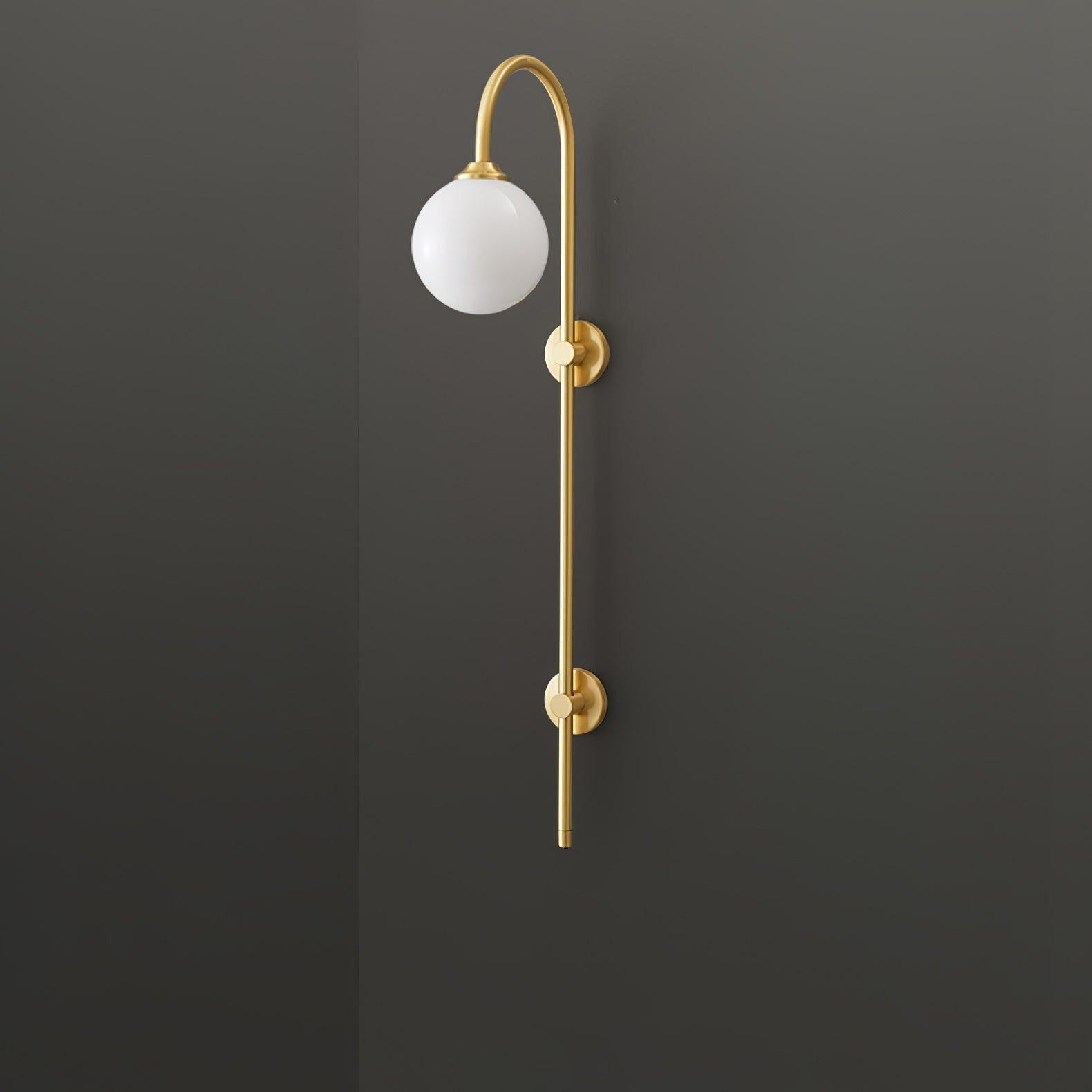 Globe Brass Vertical Wall Sconce