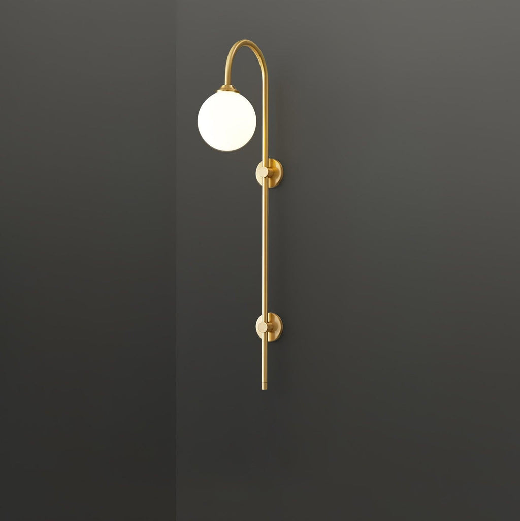 Globe Brass Vertical Wall Sconce