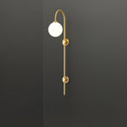 Globe Brass Vertical Wall Sconce