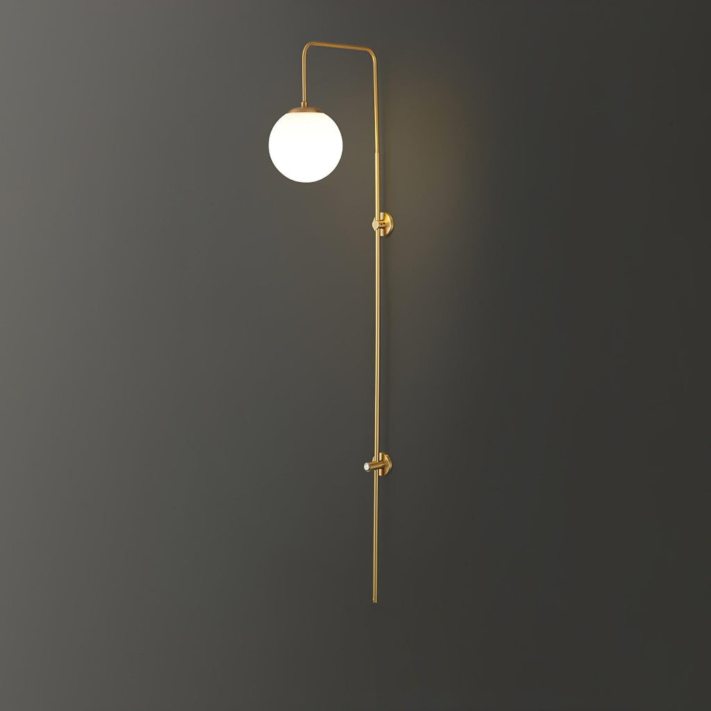 Globe Brass Vertical Wall Sconce