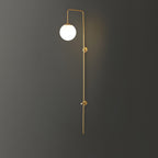 Globe Brass Vertical Wall Sconce