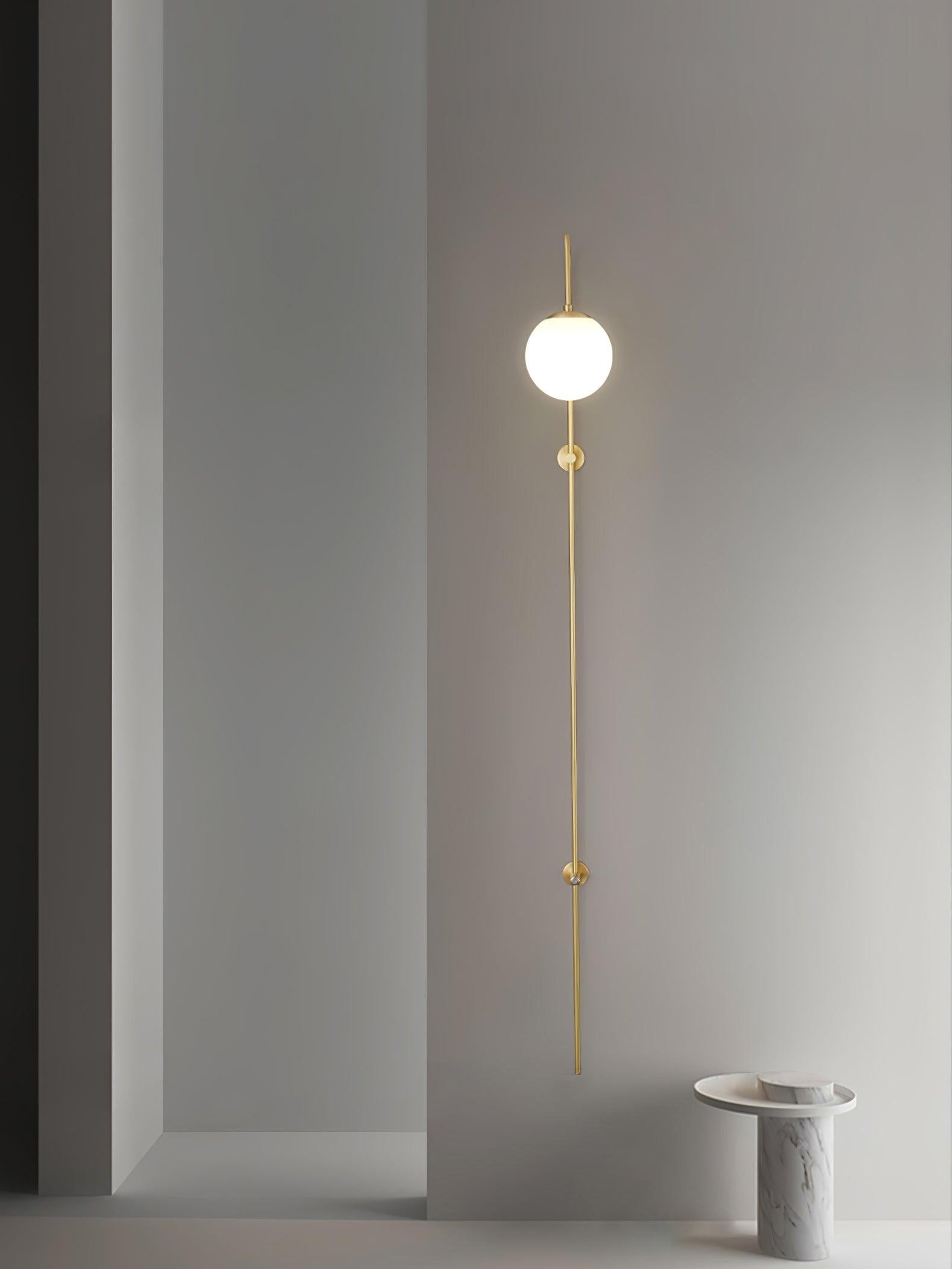Globe Brass Vertical Wall Sconce
