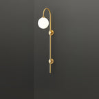 Globe Brass Vertical Wall Sconce