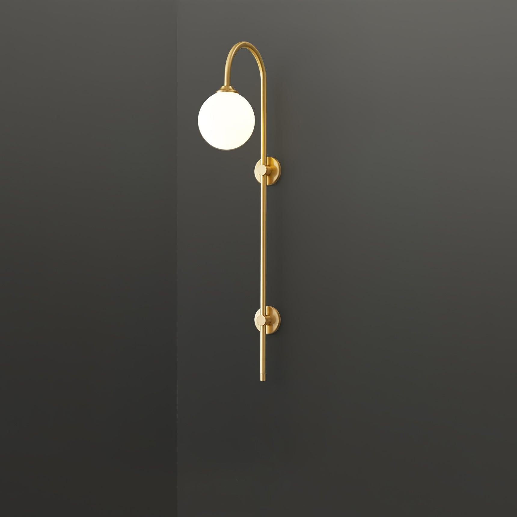 Globe Brass Vertical Wall Sconce