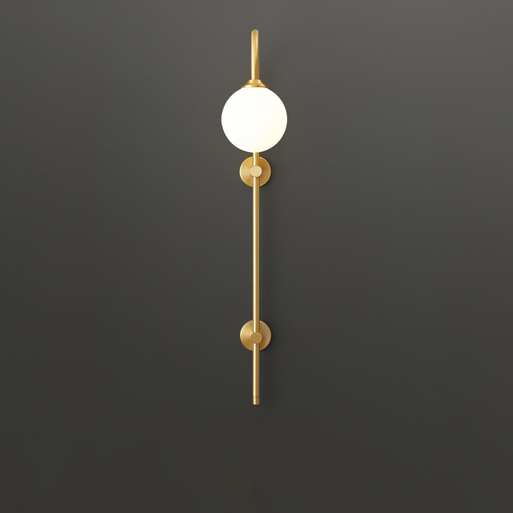 Globe Brass Vertical Wall Sconce