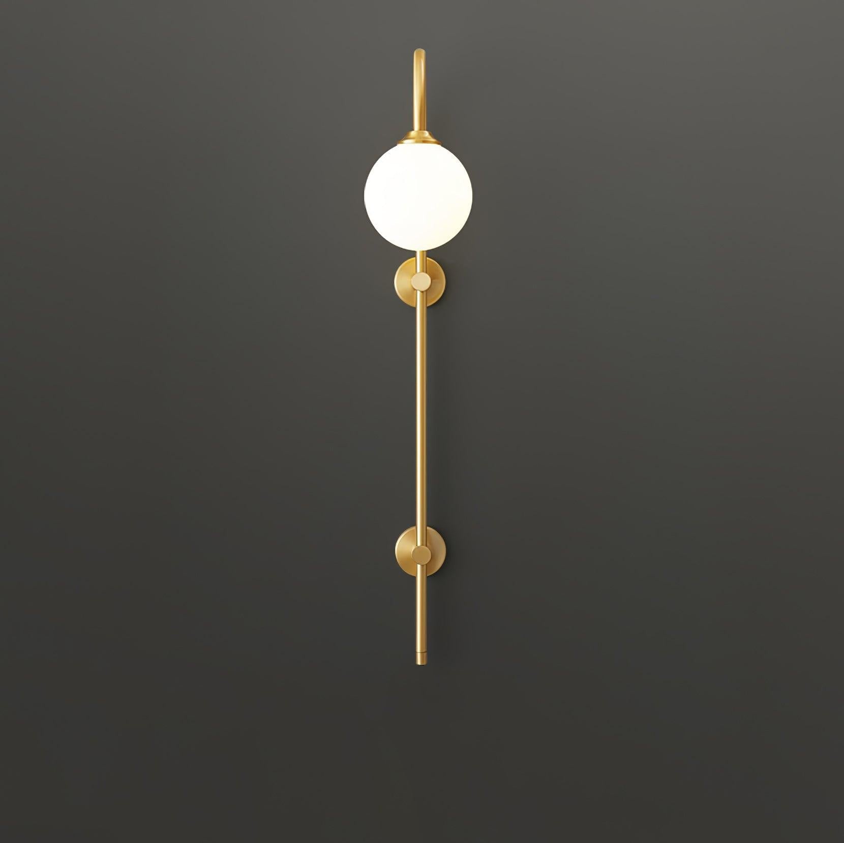 Globe Brass Vertical Wall Sconce