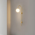 Globe Brass Vertical Wall Sconce