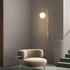 Globe Brass Vertical Wall Sconce