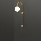 Globe Brass Vertical Wall Sconce