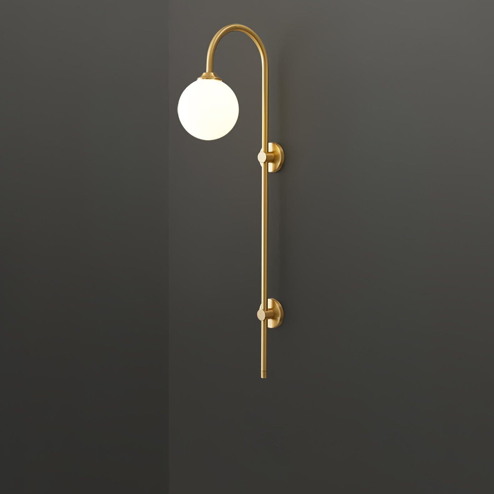 Globe Brass Vertical Wall Sconce