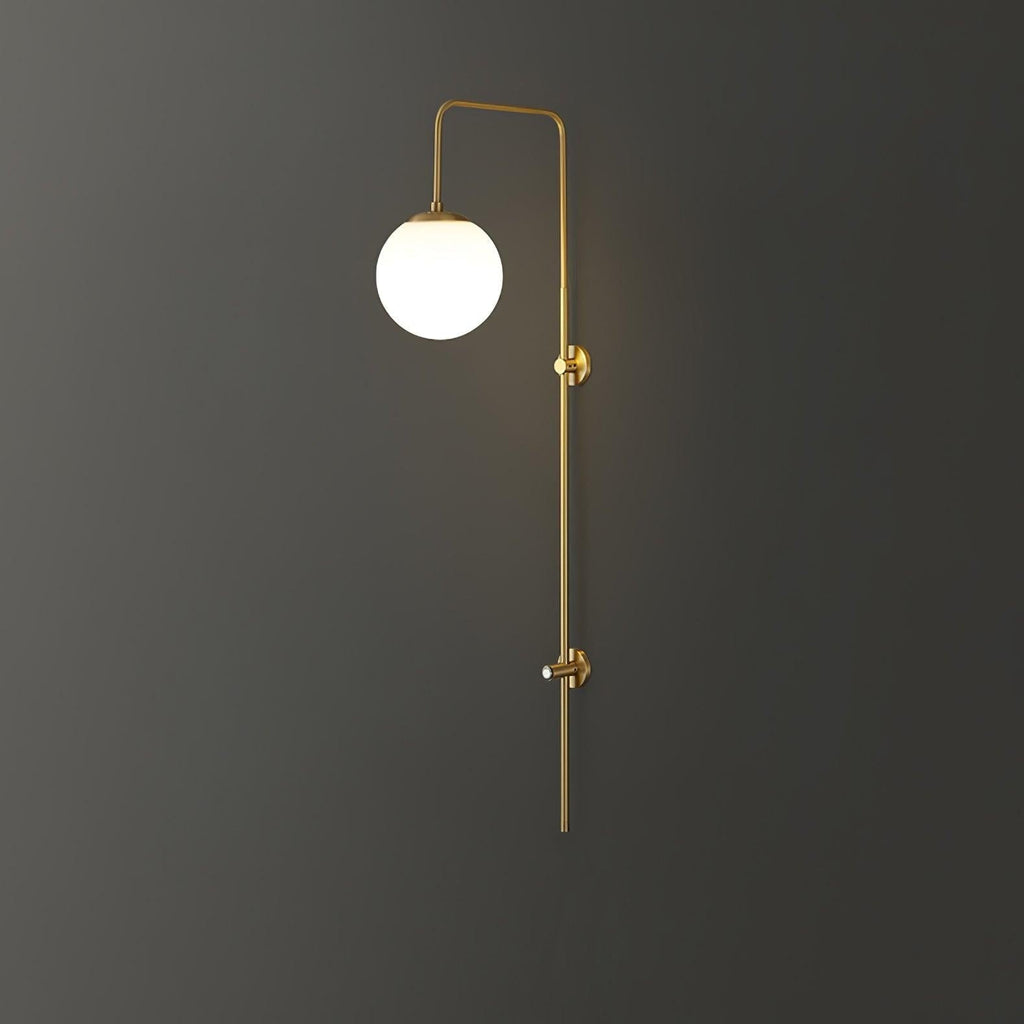 Globe Brass Vertical Wall Sconce