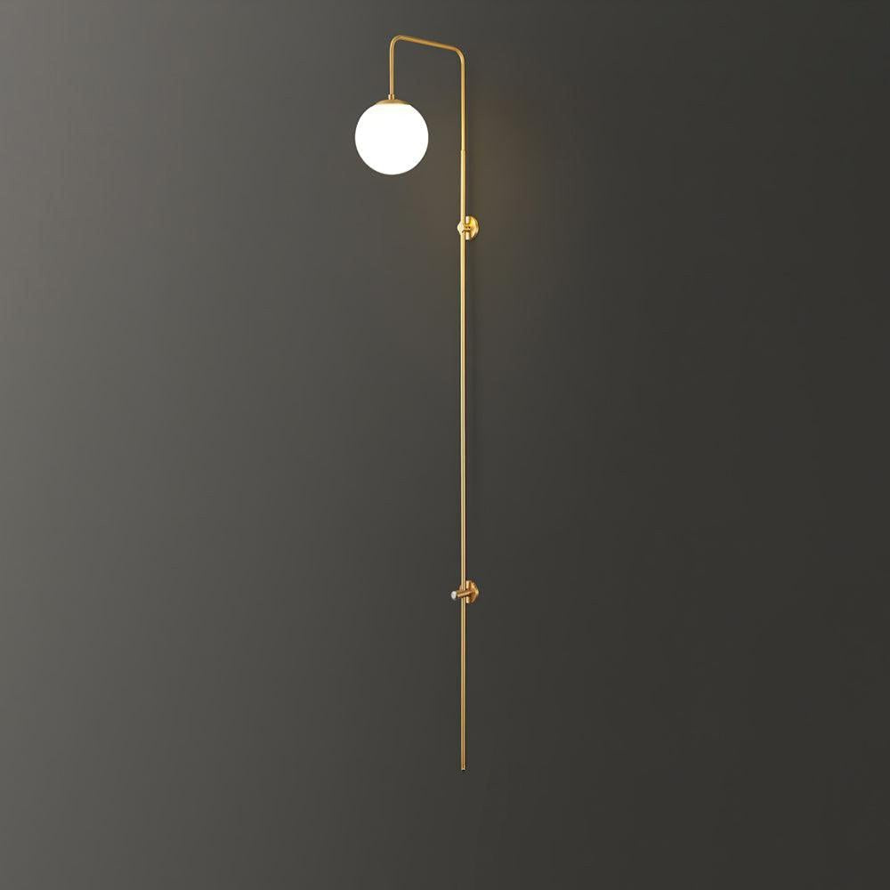 Globe Brass Vertical Wall Sconce