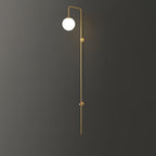 Globe Brass Vertical Wall Sconce
