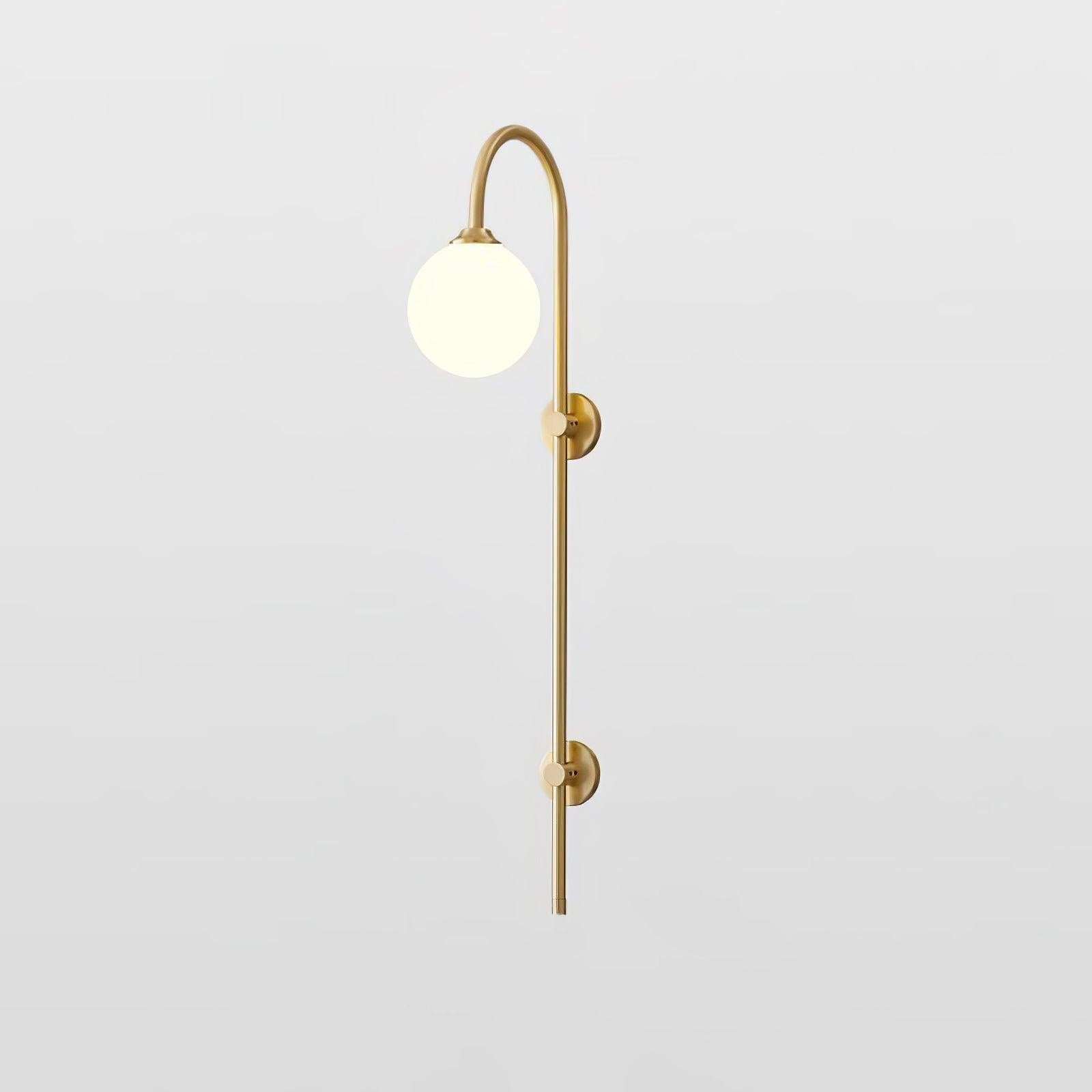 Globe Brass Vertical Wall Sconce
