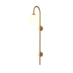 Globe Brass Vertical Wall Sconce
