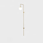 Globe Brass Vertical Wall Sconce