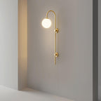 Globe Brass Vertical Wall Sconce