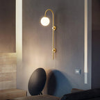 Globe Brass Vertical Wall Sconce
