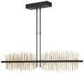 Gossamer 51.9" Black & Modern Brass Long LED Pendant