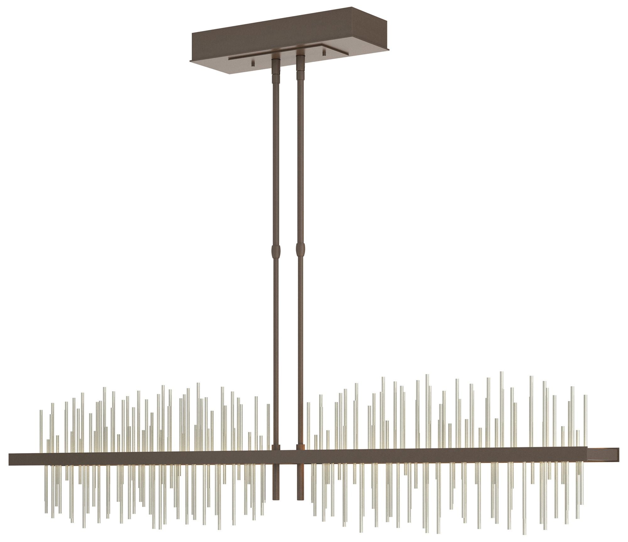 Gossamer 51.9" Bronze & Sterling Short LED Pendant