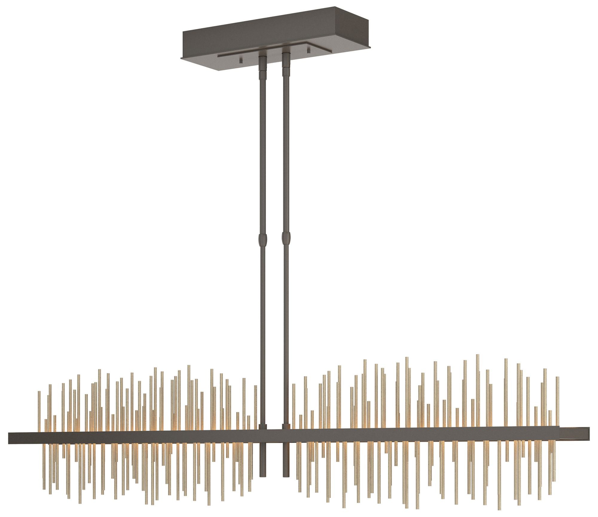 Gossamer 51.9" Dark Smoke & Soft Gold Long LED Pendant