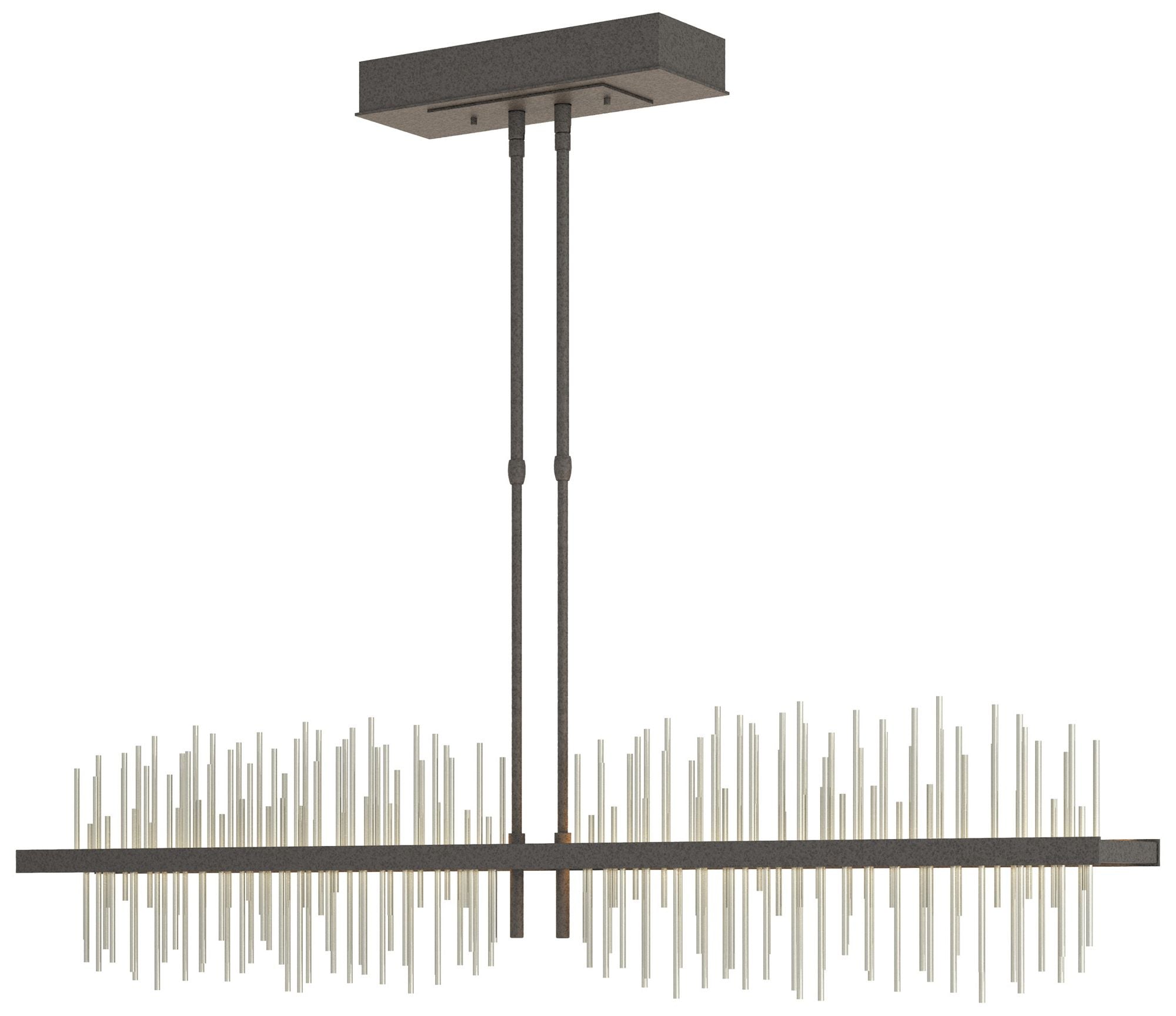 Gossamer 51.9" Natural Iron & Sterling Short LED Pendant
