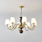Grove Haven Wood & Brass Chandelier