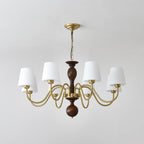 Grove Haven Wood & Brass Chandelier