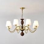 Grove Haven Wood & Brass Chandelier