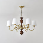 Grove Haven Wood & Brass Chandelier