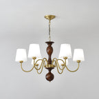 Grove Haven Wood & Brass Chandelier