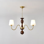 Grove Haven Wood & Brass Chandelier