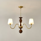 Grove Haven Wood & Brass Chandelier