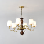 Grove Haven Wood & Brass Chandelier