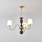 Grove Haven Wood & Brass Chandelier