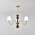 Grove Haven Wood & Brass Chandelier