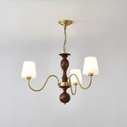 Grove Haven Wood & Brass Chandelier