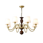 Grove Haven Wood & Brass Chandelier