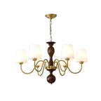 Grove Haven Wood & Brass Chandelier